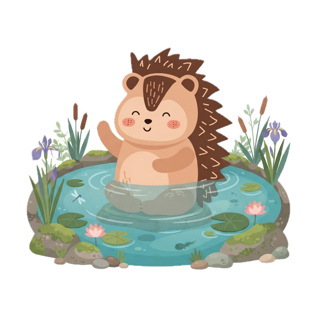 magnific_hedgehog-in-pond_74xgLEjJAL
